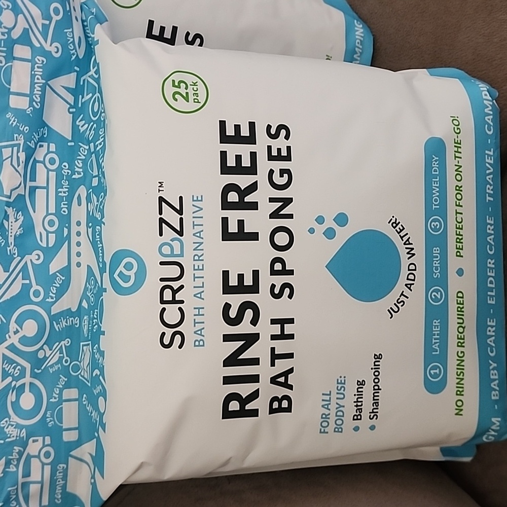 Rinse Free Bath Cloths White
